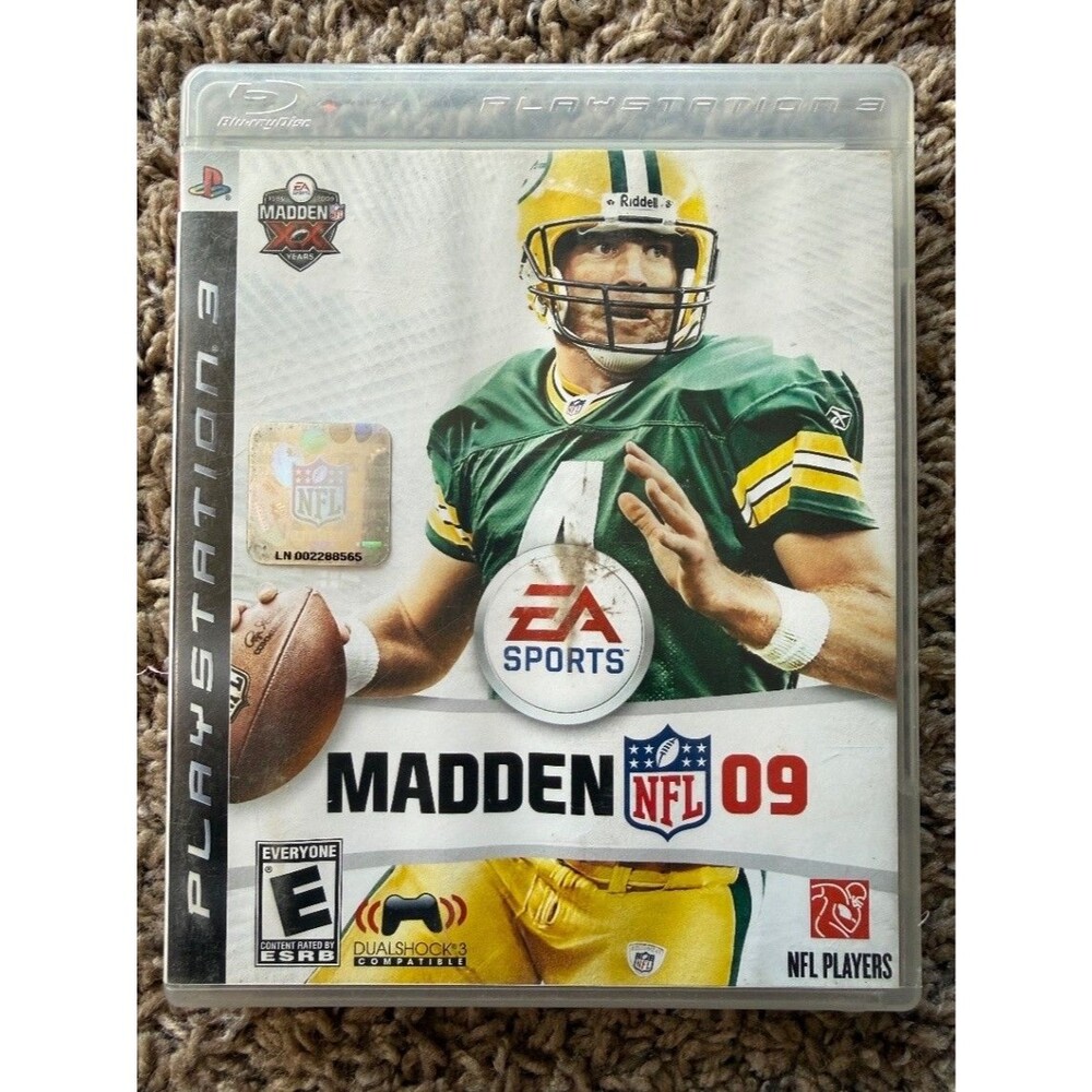 Madden NFL 09 PS3 PlayStation 3 Video Game EA Sports Brett Favre Cover
